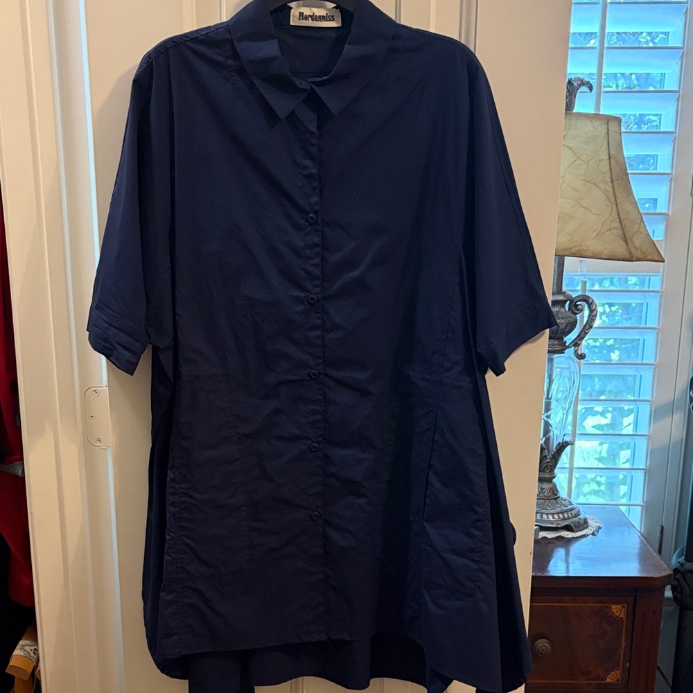 Blue Button-Up Shirt